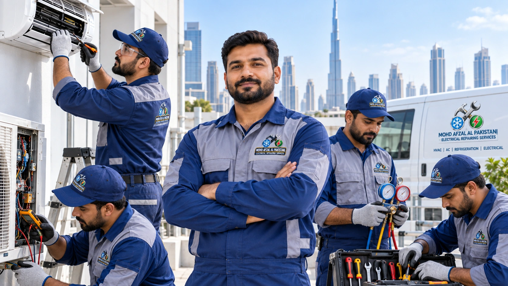 HVAC service team